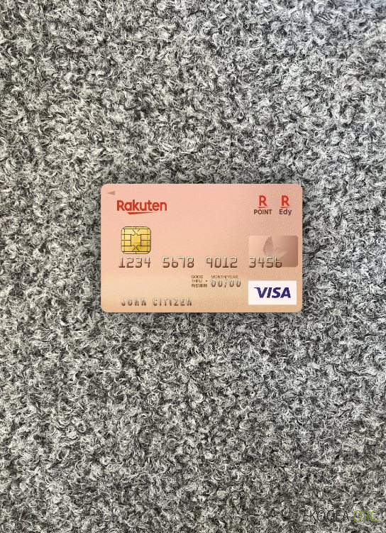 Photolook de la carte visa de la Japan Rakuten Bank recto